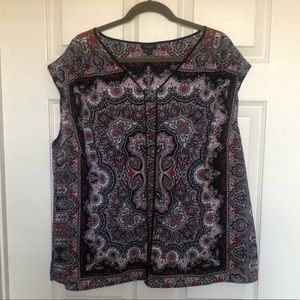 Talbots Paisley Print Sleeveless Top- size 2X